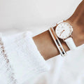  Shop Authentic Daniel Wellington Petite White Dial White Leather Strap Watch For Women - DW00100249 - Luxxuri