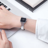  Shop Authentic Daniel Wellington Quadro Studio Black Dial Silver Mesh Strap Watch For Women - DW00100522 - Luxxuri
