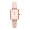  Shop Authentic Daniel Wellington Quadro Pressed Mother of Pearl Pink Dial Pink Leather Strap Watch For Women - DW00100508 - Luxxuri