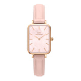  Shop Authentic Daniel Wellington Quadro Pressed Mother of Pearl Pink Dial Pink Leather Strap Watch For Women - DW00100508 - Luxxuri