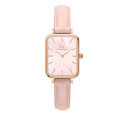  Shop Authentic Daniel Wellington Quadro Pressed Mother of Pearl Pink Dial Pink Leather Strap Watch For Women - DW00100508 - Luxxuri