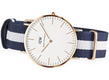  Shop Authentic Daniel Wellington Classic Glasgow White Dial Two Tone NATO Strap Watch for Men - DW00100004 - Luxxuri