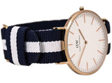  Shop Authentic Daniel Wellington Classic Glasgow White Dial Two Tone NATO Strap Watch for Men - DW00100004 - Luxxuri