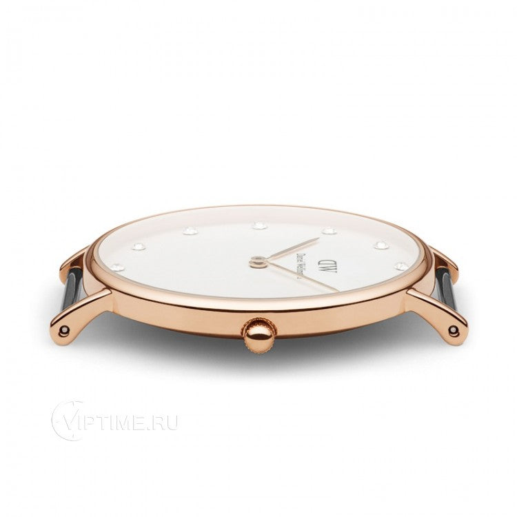  Shop Authentic Daniel Wellington Classic Sheffield White Dial Black Leather Strap Watch For Women - DW00100076 - Luxxuri