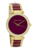  Shop Authentic Michael Kors Parker Mother of Pearl Red Dial Two Tone Steel Strap Watch for Women - MK6427 - Luxxuri