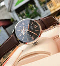  Shop Authentic Fossil Townsman Automatic Black Dial Brown Leather Strap Watch for Men - ME3061 - Luxxuri