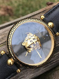  Shop Authentic Versace Palazzo Empire Black Dial Black Leather Strap Watch for Women - VCO020017 - Luxxuri