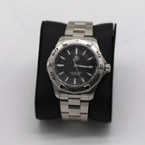 Shop Authentic Tag Heuer Aquaracer Quartz Black Dial Silver Steel Strap Watch for Men - WAY1110.BA0928 - Luxxuri