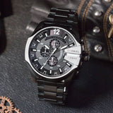  Shop Authentic Diesel Mega Chief Chronograph Black Steel Strap Watch For Men - DZ4283 - Luxxuri
