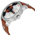  Shop Authentic Diesel Mini Daddy Silver Dial Brown Leather Strap Watch For Men - DZ7309 - Luxxuri