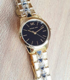  Shop Authentic Michael Kors Runway Mercer Quartz Black Dial Two Tone Steel Strap Watch For Women - MK6672 - Luxxuri