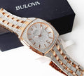  Shop Authentic Bulova Phantom Crystal Silver Dial Two Tone Steel Strap Watch for Men - 98B324 - Luxxuri