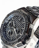  Shop Authentic Bulova Octova Chronograph Black Crystal Dial Black Steel Strap Watch for Men - 98C134 - Luxxuri