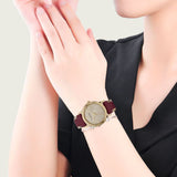  Shop Authentic Burberry Heritage Nova Gold Dial Haymarket Red Leather Strap Watch for Women - BU9111 - Luxxuri