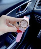  Shop Authentic Guess Clarity Gold Dial Pink Silicone Strap Watch for Women - GW0109L2 - Luxxuri
