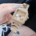  Shop Authentic Guess Deco Quartz Crystals Gold Dial Gold Steel Strap Watch For Women - GW0472L2 - Luxxuri