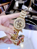  Shop Authentic Guess G Twist Diamonds Gold Dial Gold Steel Strap Watch For Women - W1201L2 - Luxxuri