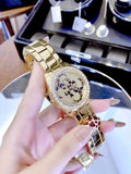  Shop Authentic Guess G Twist Diamonds Gold Dial Gold Steel Strap Watch For Women - W1201L2 - Luxxuri