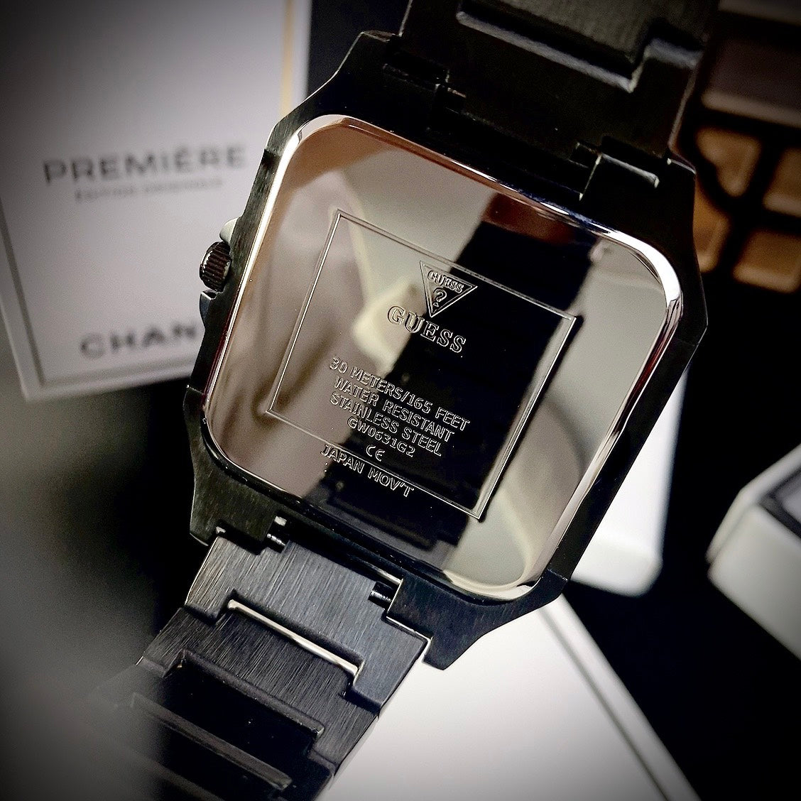  Shop Authentic Guess Integrity Analog Black Dial Black Steel Strap Watch for Men - GW0631G2 - Luxxuri