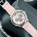  Shop Authentic Michael Kors Multifunction Silver Dial Pink Leather Strap Watch For Women - MK7206 - Luxxuri