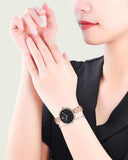  Shop Authentic Swarovski Cosmopolitan Black Dial Rose Gold Steel Strap Watch for Women - 5517797 - Luxxuri