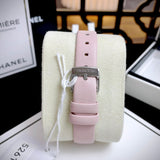  Shop Authentic Swarovski Lovely Crystals Silver Dial Pink Leather Strap Watch for Women - 5261493 - Luxxuri