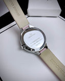  Shop Authentic Swarovski Lovely Crystals Silver Dial Pink Leather Strap Watch for Women - 5261493 - Luxxuri
