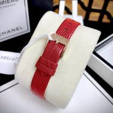  Shop Authentic Swarovski Lovely Crystals Analog White Dial Red Leather Strap Watch for Women - 5297584 - Luxxuri