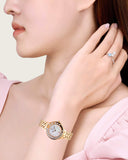  Shop Authentic Swarovski Lovely Crystals Mother of Pearl Dial Rose Gold Steel Strap Watch for Women - 5261496 - Luxxuri