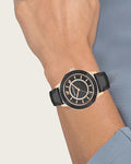  Shop Authentic Swarovski Octea Lux Black Dial Black Leather Strap Watch for Women - 5414410 - Luxxuri