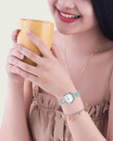  Shop Authentic Swarovski Lovely Crystals Mini White Dial Silver Steel Strap Watch for Women - 5242901 - Luxxuri