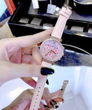  Shop Authentic Swarovski Passage Chrono Pink Dial Pink Leather Strap Watch for Women - 5580352 - Luxxuri