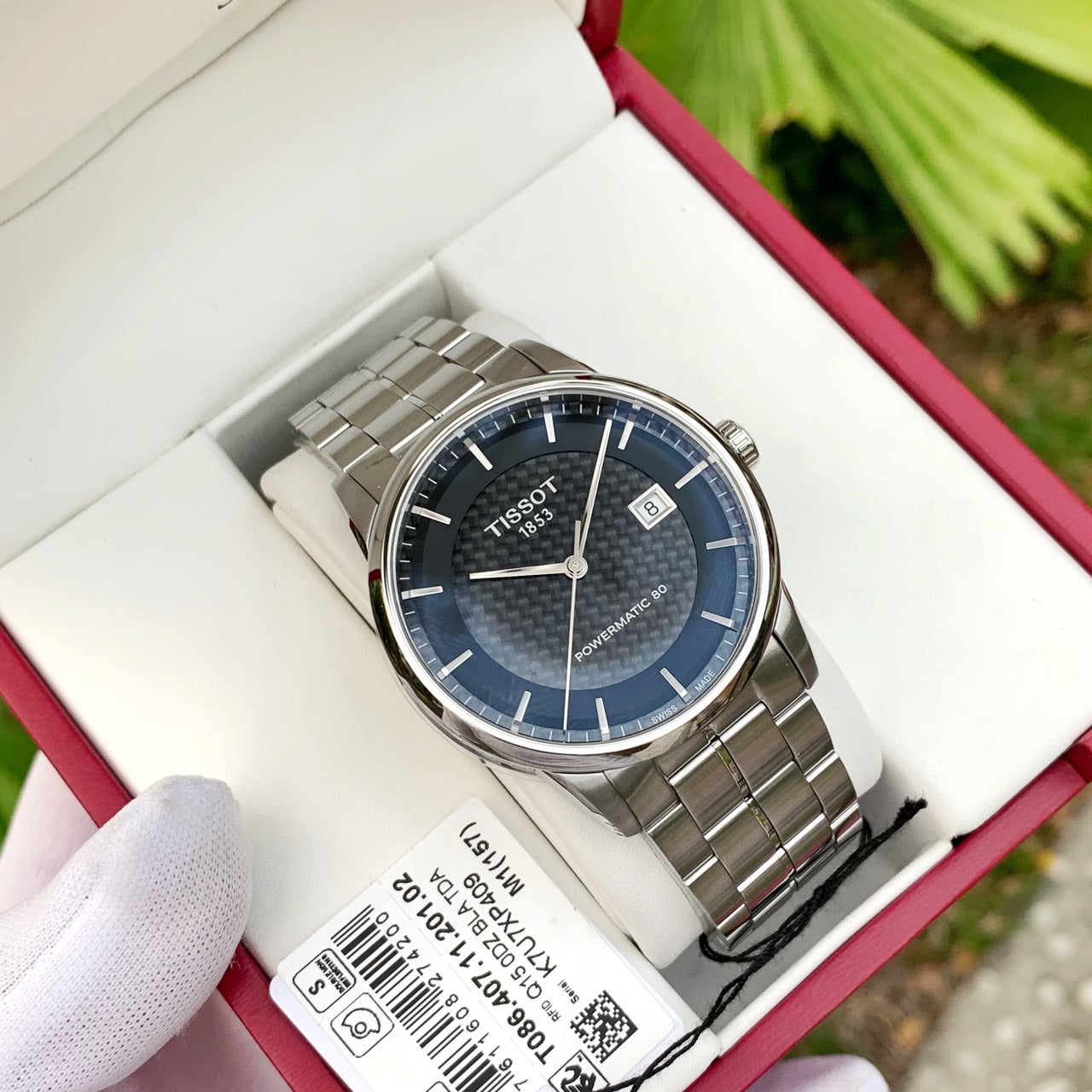  Shop Authentic Tissot Luxury Powermatic 80 Black Dial Silver Steel Strap Watch for Men - T086.407.11.201.02 - Luxxuri