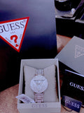  Shop Authentic Guess Trend Diamonds Silver Dial Silver Steel Strap Watch for Women - GW0512L1 - Luxxuri