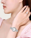  Shop Authentic Swarovski Lovely Crystals Mini White Dial Silver Steel Strap Watch for Women - 5242901 - Luxxuri