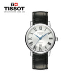  Shop Authentic Tissot Carson Premium Automatic Lady Silver Dial Black Leather Strap Watch for Women - T122.207.16.033.00 - Luxxuri
