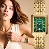  Shop Authentic Fossil Raquel Three Hand Date Green Dial Gold Steel Strap Watch For Women - ES5341 - Luxxuri