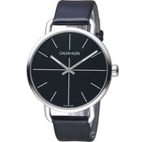  Shop Authentic Calvin Klein Evan Black Dial Black Leather Strap Watch for Men - K7B211CZ - Luxxuri