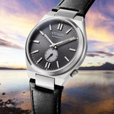  Shop Authentic Citizen Tsuyosa Automatic Grey Dial Black Leather Strap Watch for Men - NK5010-01H - Luxxuri