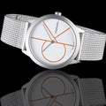  Shop Authentic Calvin Klein Minimal White Dial Silver Mesh Bracelet Watch for Women - K3M52152 - Luxxuri