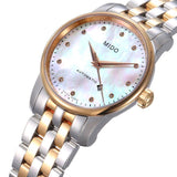  Shop Authentic Mido Baroncelli III Automatic Mother of Pearl White Dial Two Tone Steel Strap Watch For Women - M7600.9.69.1 - Luxxuri