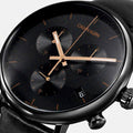  Shop Authentic Calvin Klein High Noon Black Dial Black Leather Strap Watch for Men - K8M274CB - Luxxuri