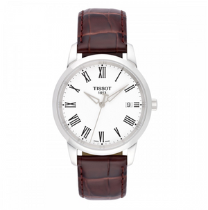  Shop Authentic Tissot T Classic Dream White Dial Brown Leather Strap Watch for Men - T033.410.16.013.01 - Luxxuri