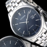  Shop Authentic Citizen Eco Drive Blue Dial Silver Steel Strap Watch For Men - BM7250-56L - Luxxuri