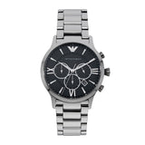  Shop Authentic Emporio Armani Giovanni Chronograph Black Dial Silver Steel Strap Watch For Men - AR11208 - Luxxuri