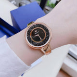  Shop Authentic Swarovski Crystalline Pure Black Dial Rose Gold Steel Strap Watch for Women - 5295334 - Luxxuri