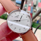  Shop Authentic Tissot T Classic Everytime Large White Dial Brown Leather Strap Watch For Men - T109.610.16.037.00 - Luxxuri