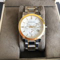  Shop Authentic Burberry The City White Dial Two Tone Steel Strap Watch for Men - BU9751 - Luxxuri