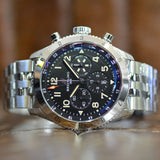 Shop Authentic Breitling Super Avi B04 Chronograph GMT 46 P-51 Mustang Black Dial Silver Steel Strap Watch for Men - AB04453A1B1A1 - Luxxuri