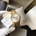  Shop Authentic Calvin Klein Stately Silver Dial Gold Steel Strap Watch for Women - K3G23526 - Luxxuri